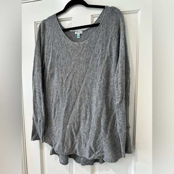 Susana mixed wool soft low scoop neck off the shoulder sweater top blouse - Picture 12 of 13